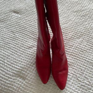 Red Leather Boots